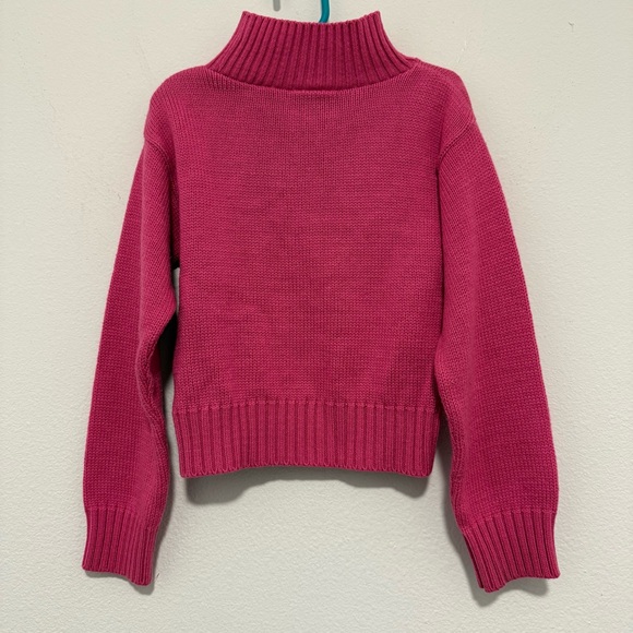 Barbie VTG Y2K Girls' Sweater Size 6/6X Pink Knit Heart Rainbow Embroidered - Picture 2 of 6